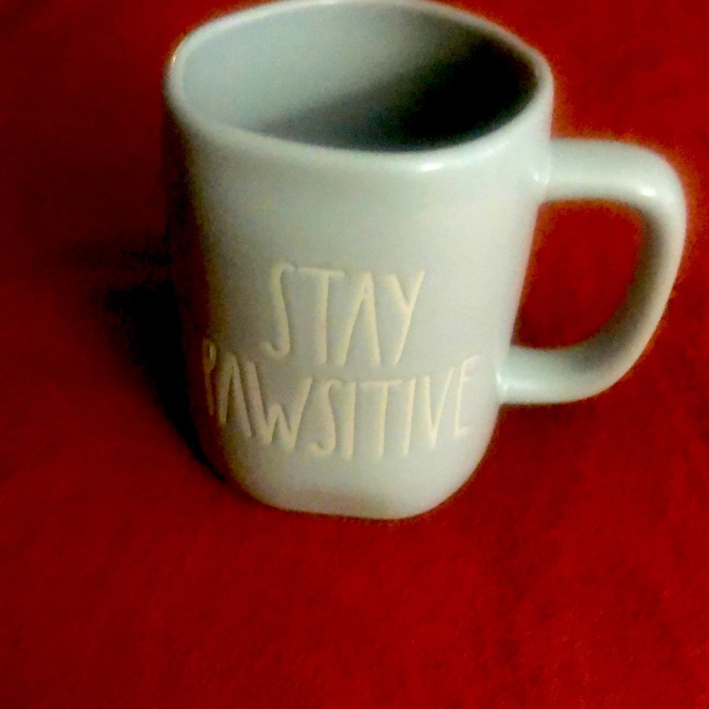 NEW Rae Dunn STAY PAWSITIVE Ceramic Mug